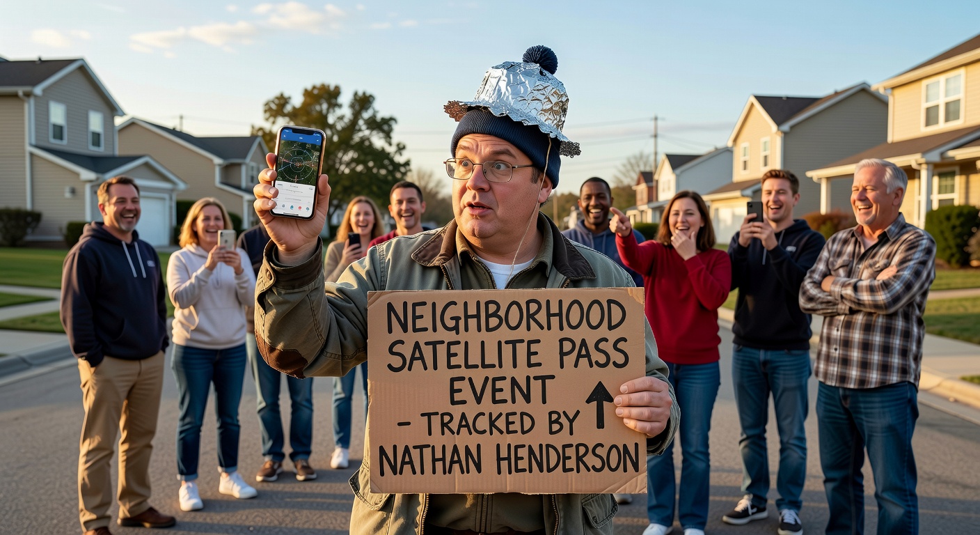 Local Man’s Satellite Sighting Sparks Neighborhood Chaos