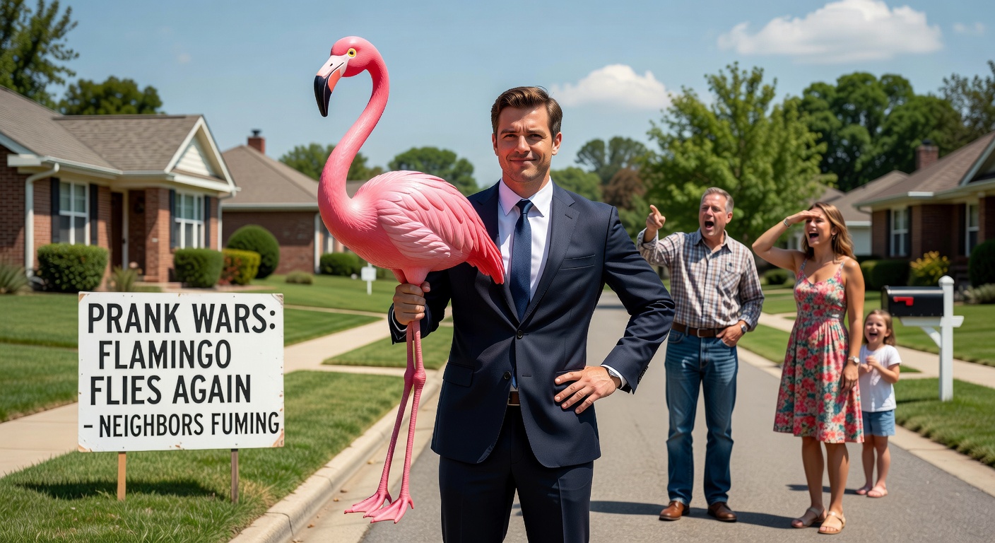 Local Man Lucas Scott Sparks Flamingo Feud Frenzy
